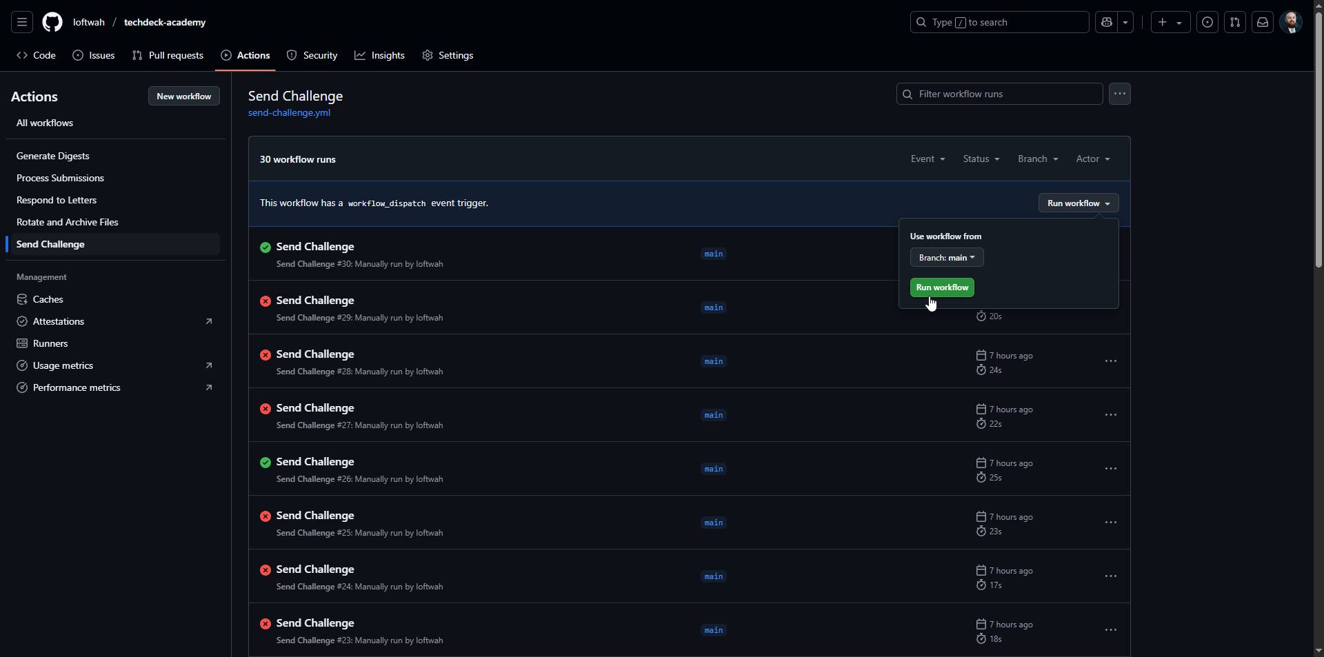 TechDeck Academy Challenge Interface