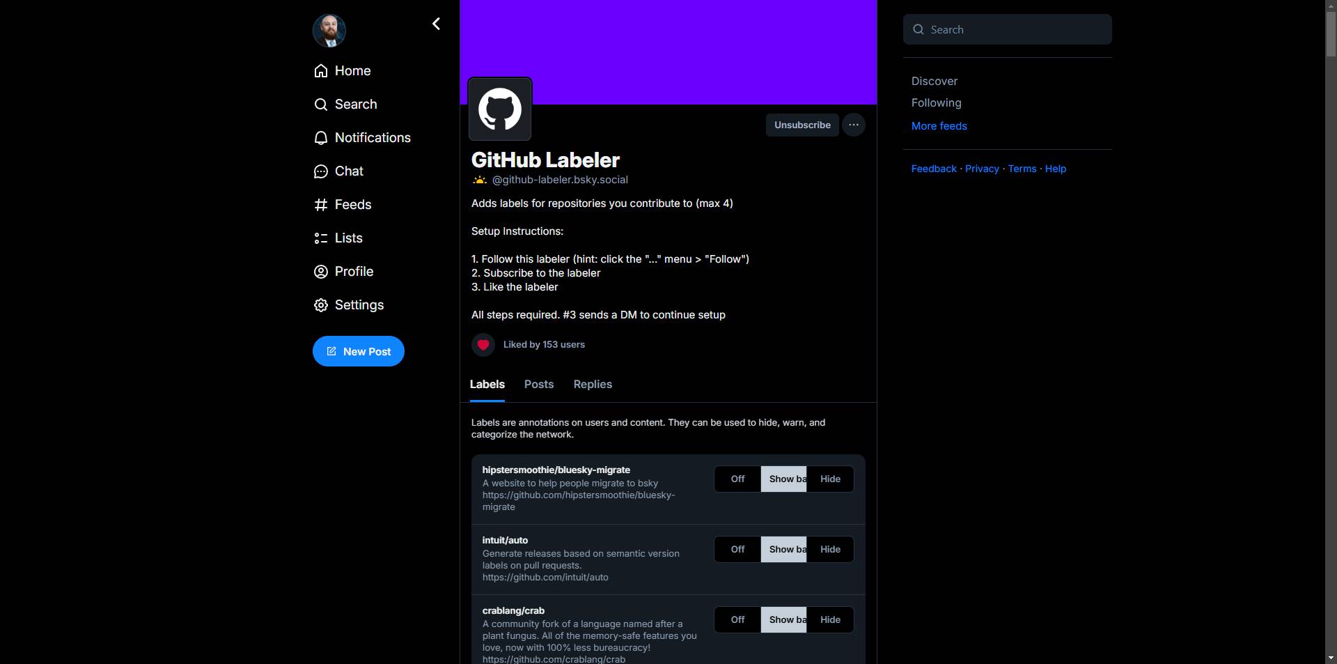 GitHub Labeller Profile